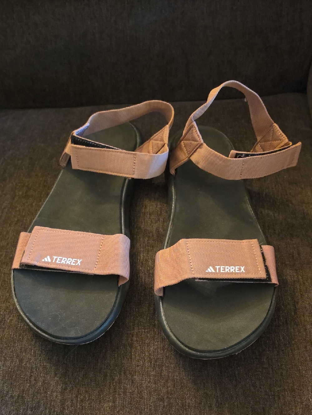 Adidas Terrex brown/mauve and black outdoor strap sandals